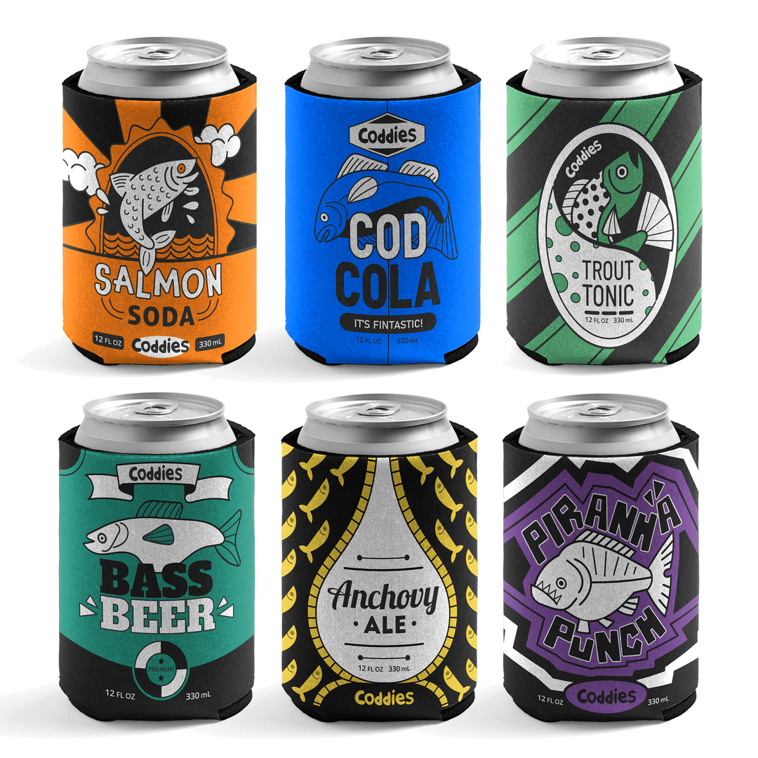 Coddies® Fish Beer Can Coolers (6 PK) - Coddies