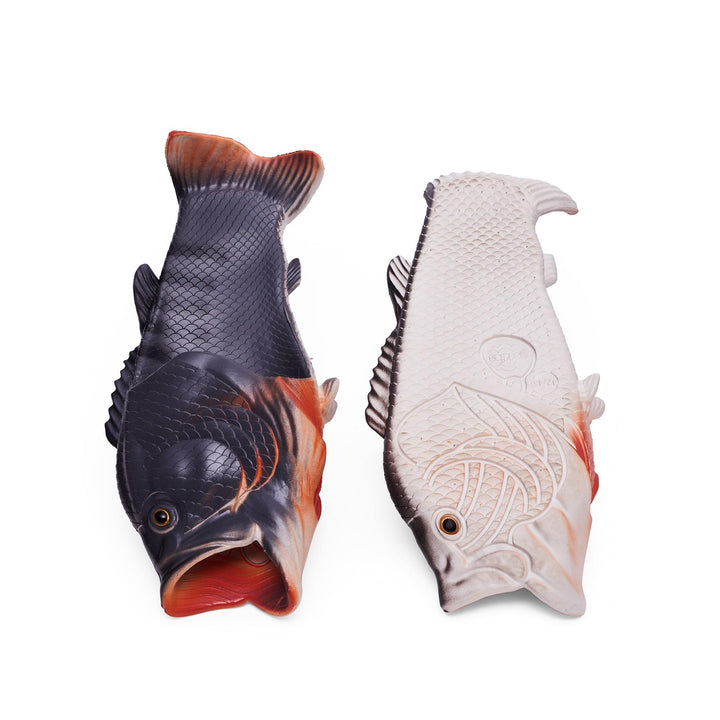 Coddies Black Sea Bass Flops, fish shoes, fish slippers, bass slippers, fish shoes, funny shoes, fishing gift, christmas gift, fish flop secret santa